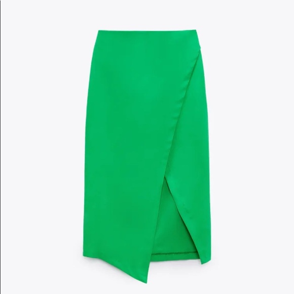 ZARA SLIT WRAP SKIRT - Picture 5 of 6